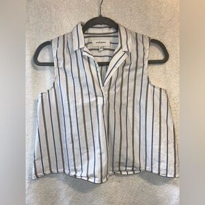 Banana Republic Blue and White Striped Blouse